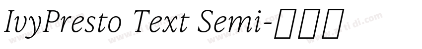 IvyPresto Text Semi字体转换